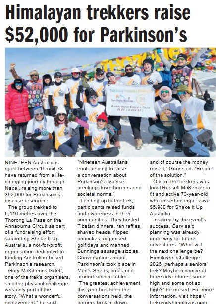 Trek ready Himalayas Cooroy Newspaper